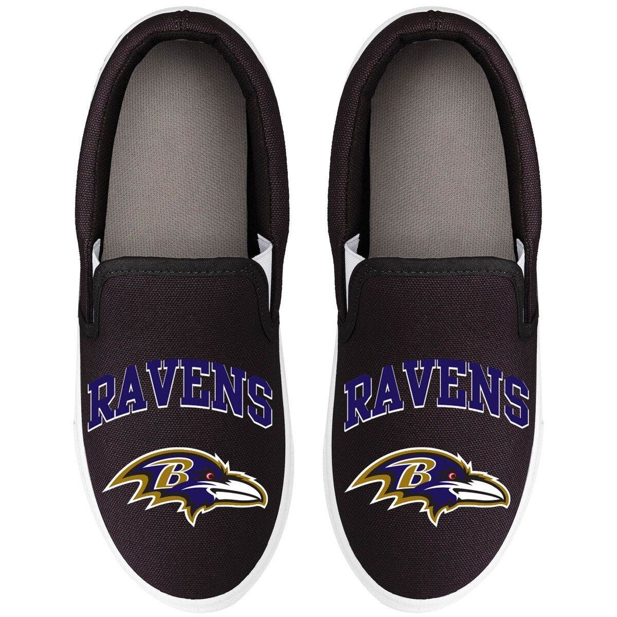 FOCO Women's FOCO Baltimore Ravens Big Logo Slip-On Sneakers, Main, color, 