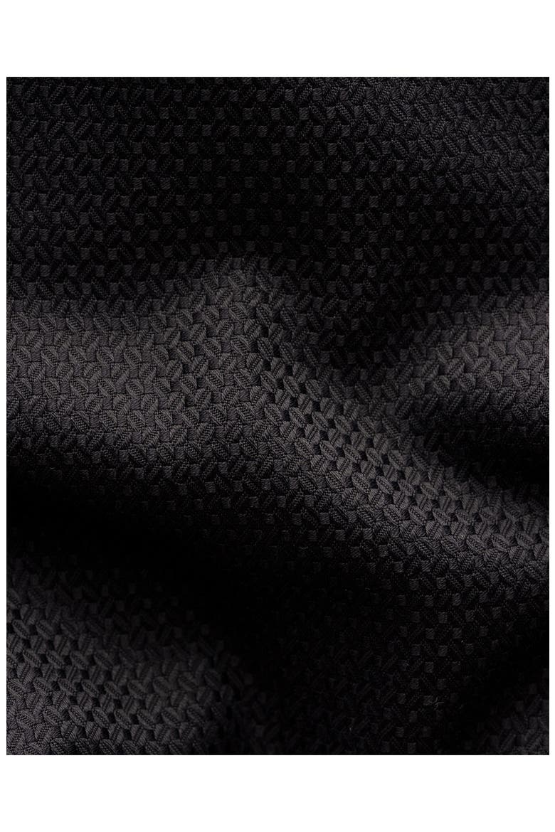 Slim Fit Cotton Dobby Dress Shirt, Alternate, color, BLACK