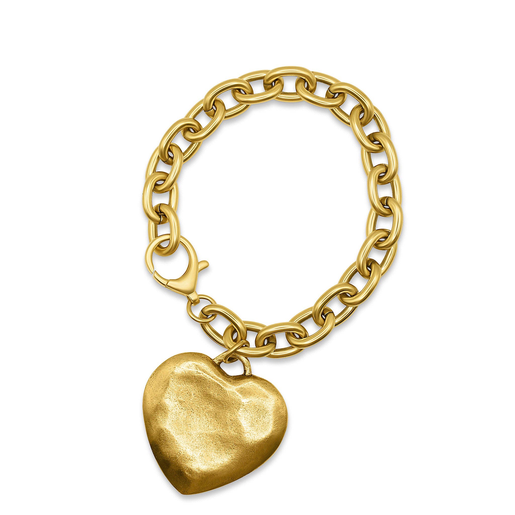 Bowood Lane Monroe Bracelet in Gold /Xlg Gold Heart 