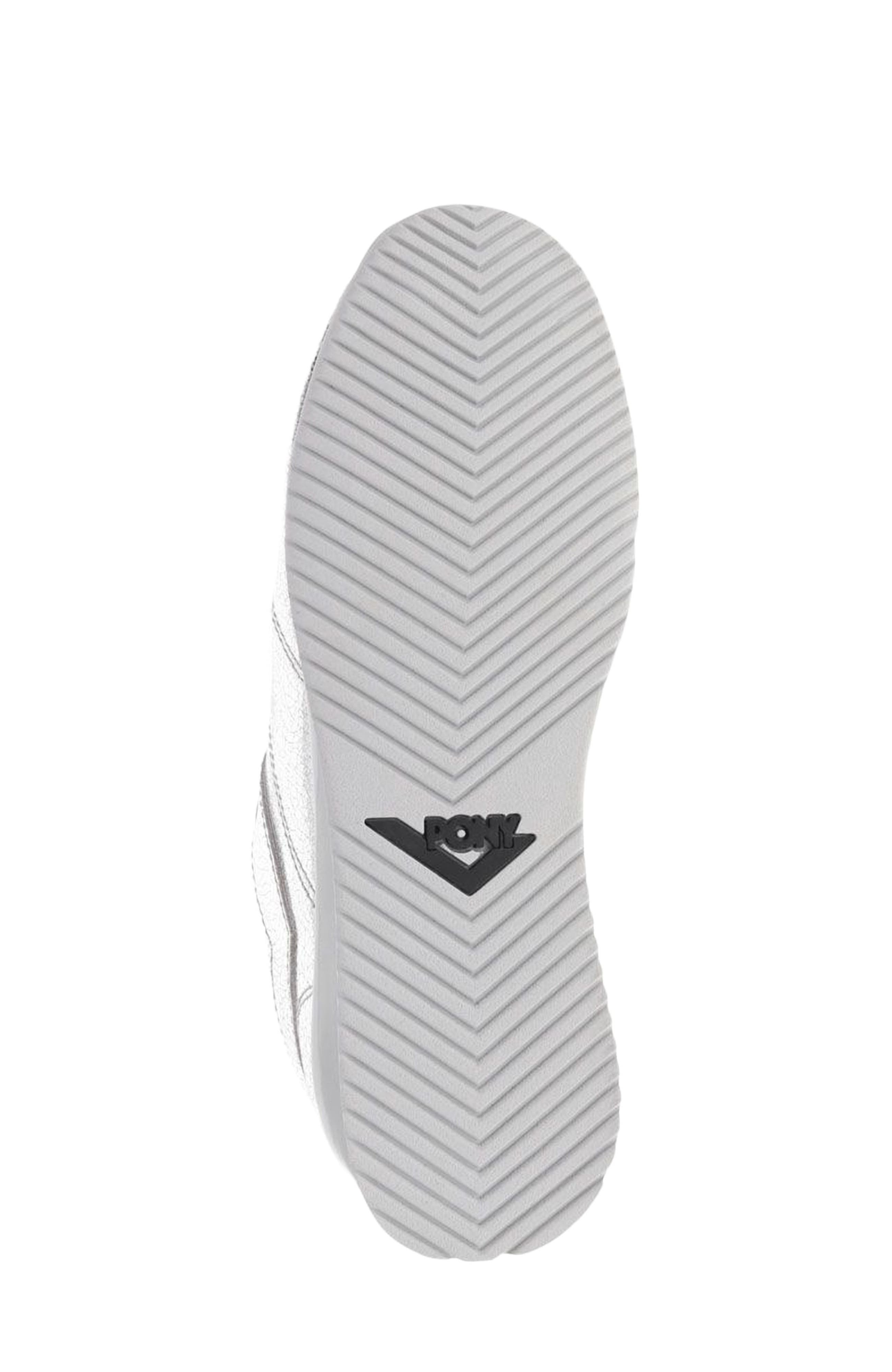 PONY KO-Low Vintage Metallic Sneakers, Alternate, color, Silver