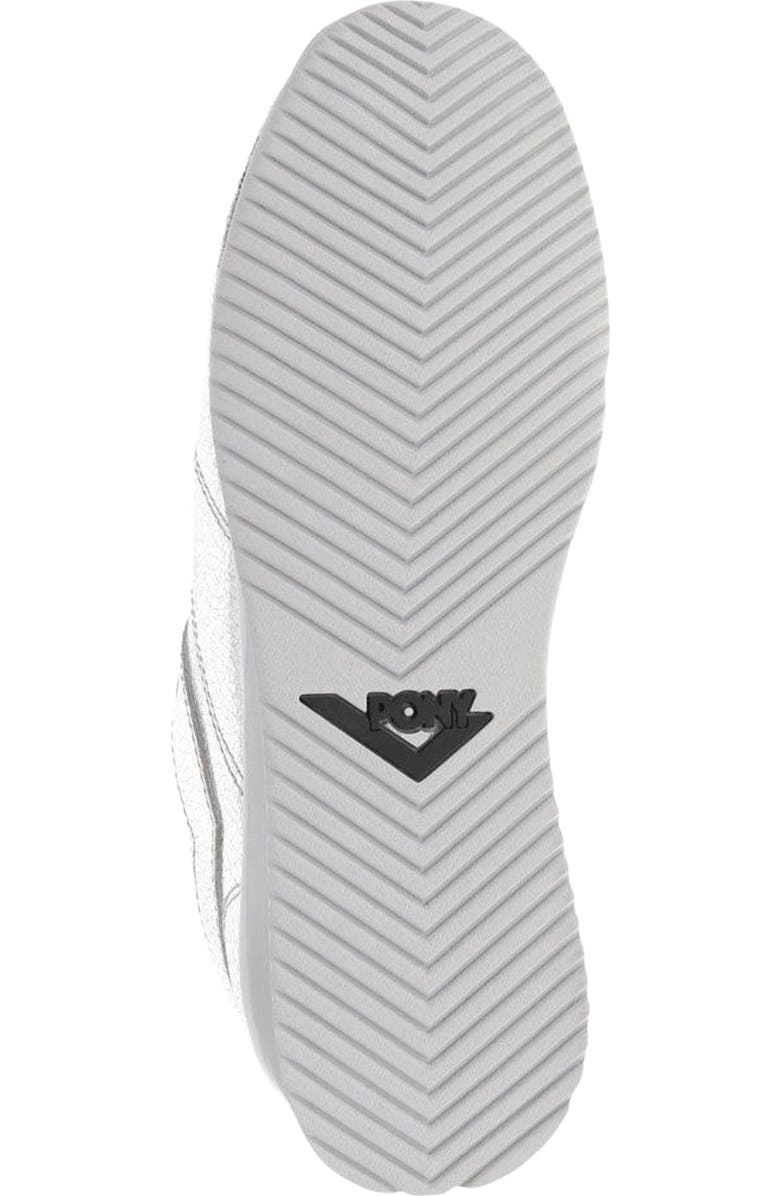 PONY KO-Low Vintage Metallic Sneakers, Alternate, color, Silver