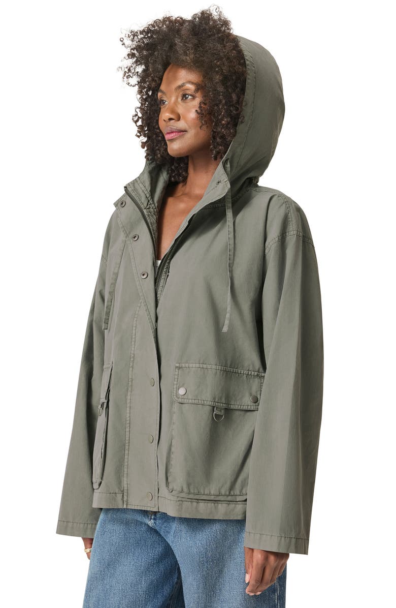 Splendid Serenity Hooded Cotton Utility Jacket, Alternate, color, Soft Vob