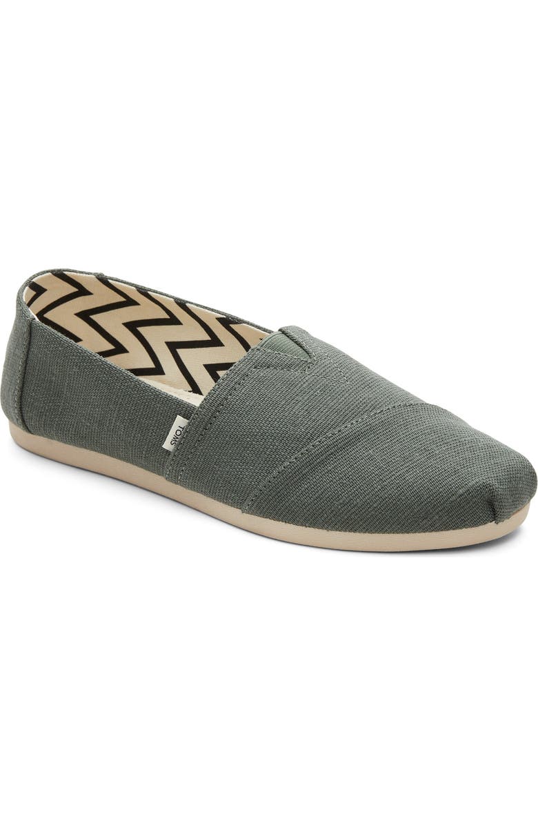 TOMS Alpargata Classic Flat, Main, color, Green