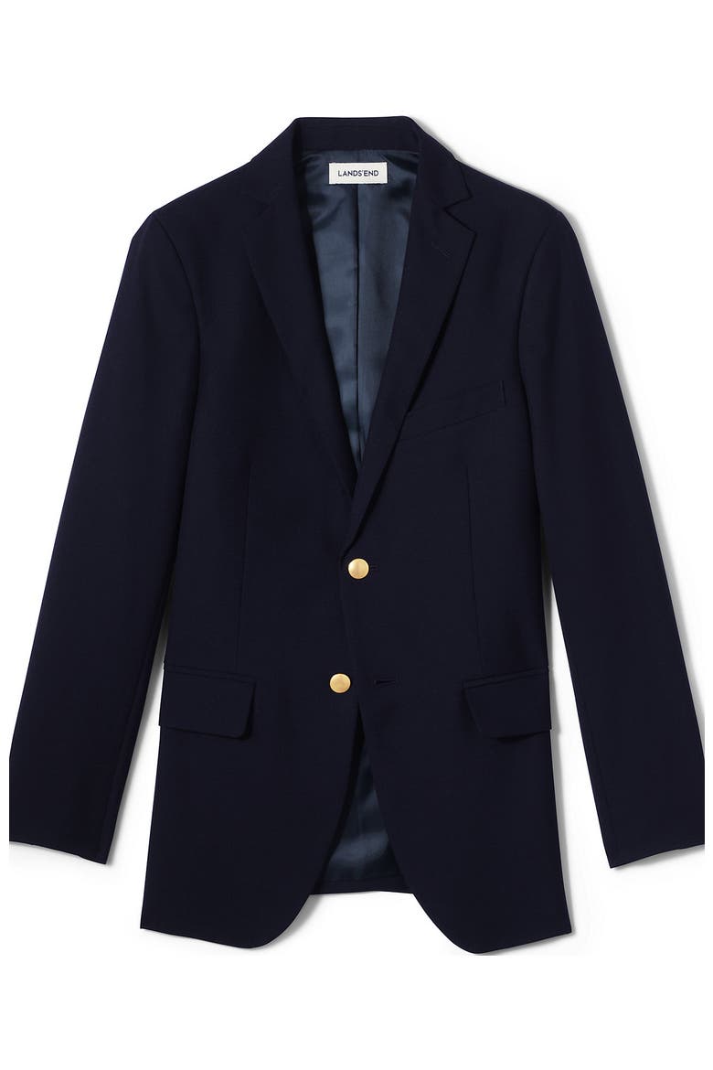 School Uniform  Tailored Fit Hopsack Blazer, Alternate, color, Deep Navy