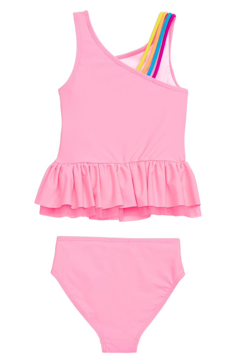 Flapdoodles Unicorn Appliqué Two-Piece Tankini Swimsuit, Alternate, color, 
