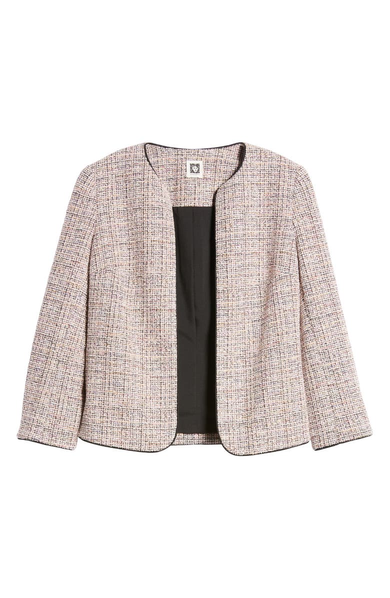 Anne Klein Jacquard Tweed Cardigan, Alternate, color, 