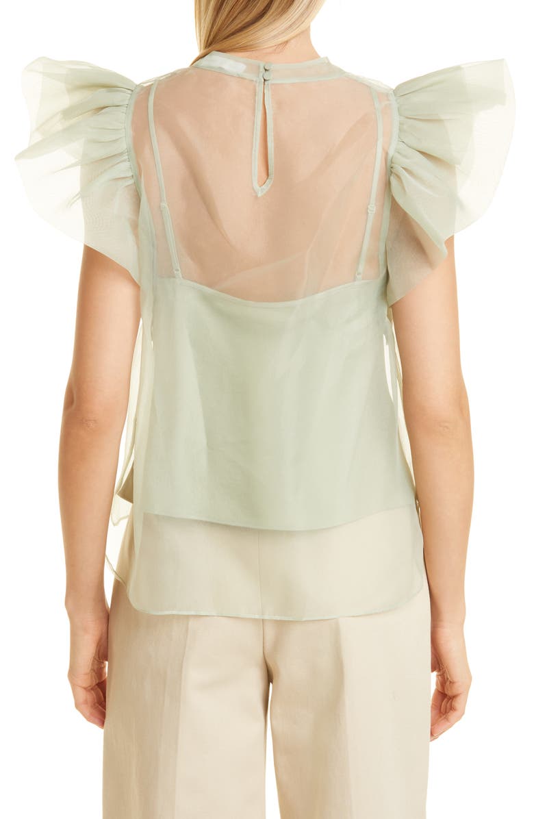 Simkhai Jonathan Simkhai Women's Corina Recycled Organza Blouse, Alternate, color,