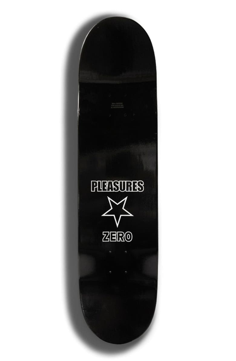 PLEASURES x Zero Stars Skate Deck, Alternate, color, Black