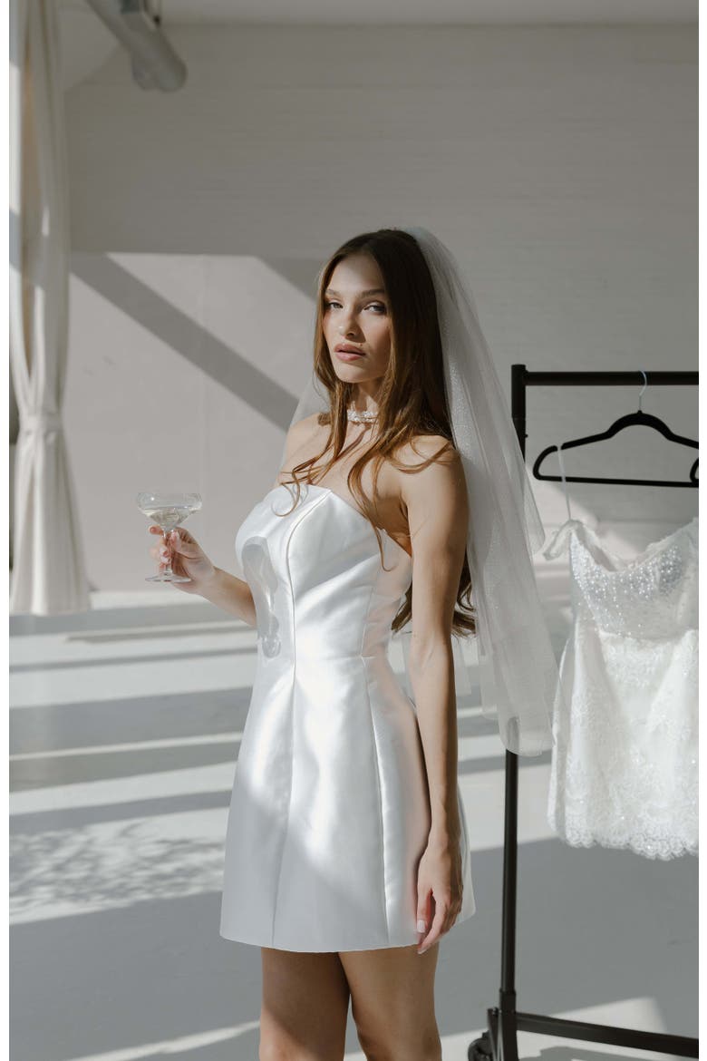 Bianca Mini Dress, Alternate, color, Ivory