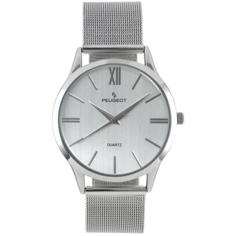Minimalist Clean Dial Steel Mesh Bracelet Watch - 40MM