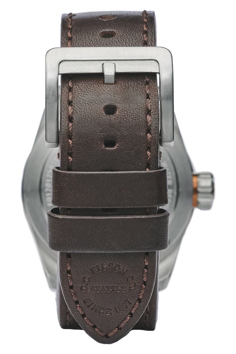 Field Leather Strap Watch, 42mm, Alternate, color, BROWN LEATHER STRAP