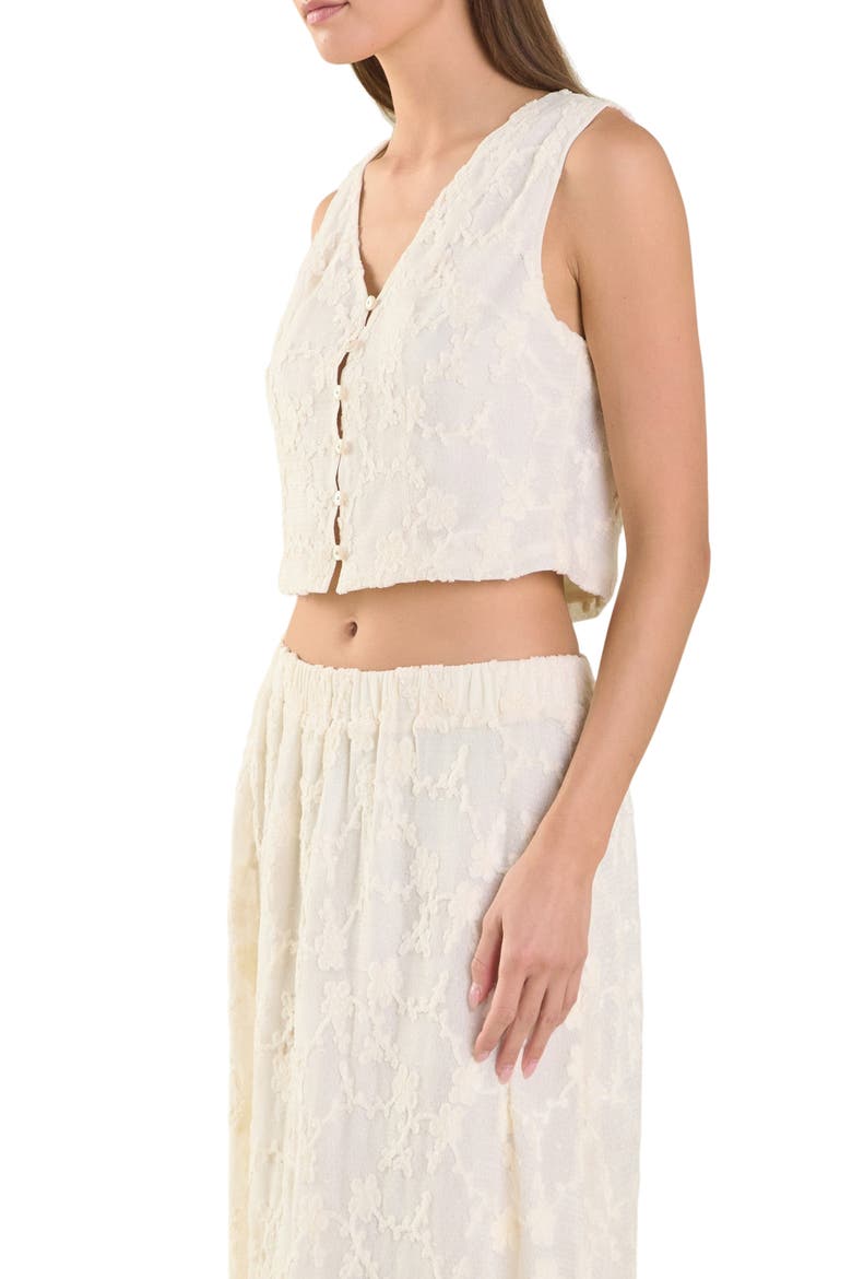 Floral Embroidered Crop Vest, Alternate, color, OFF WHITE