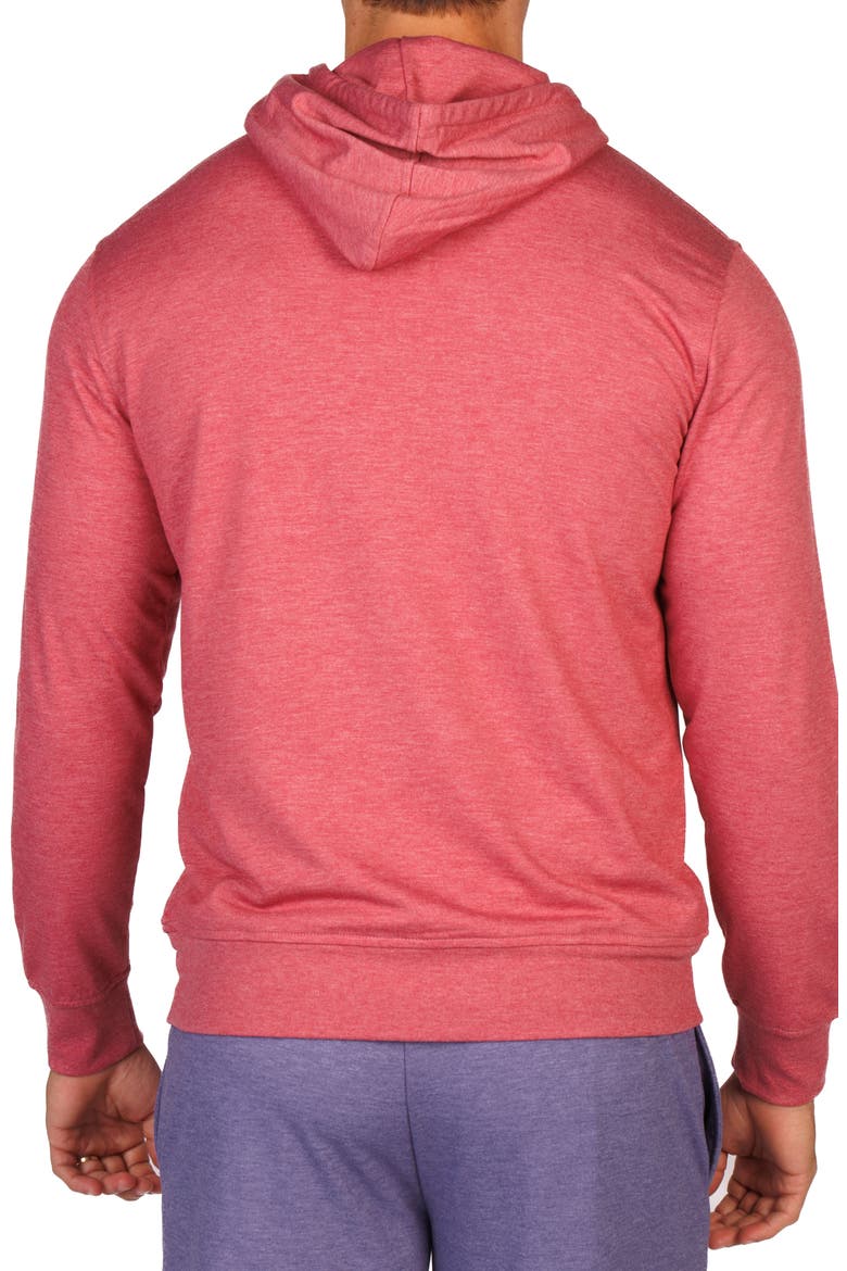 French Terry Hoodie, Alternate, color, SUNWASHED RED