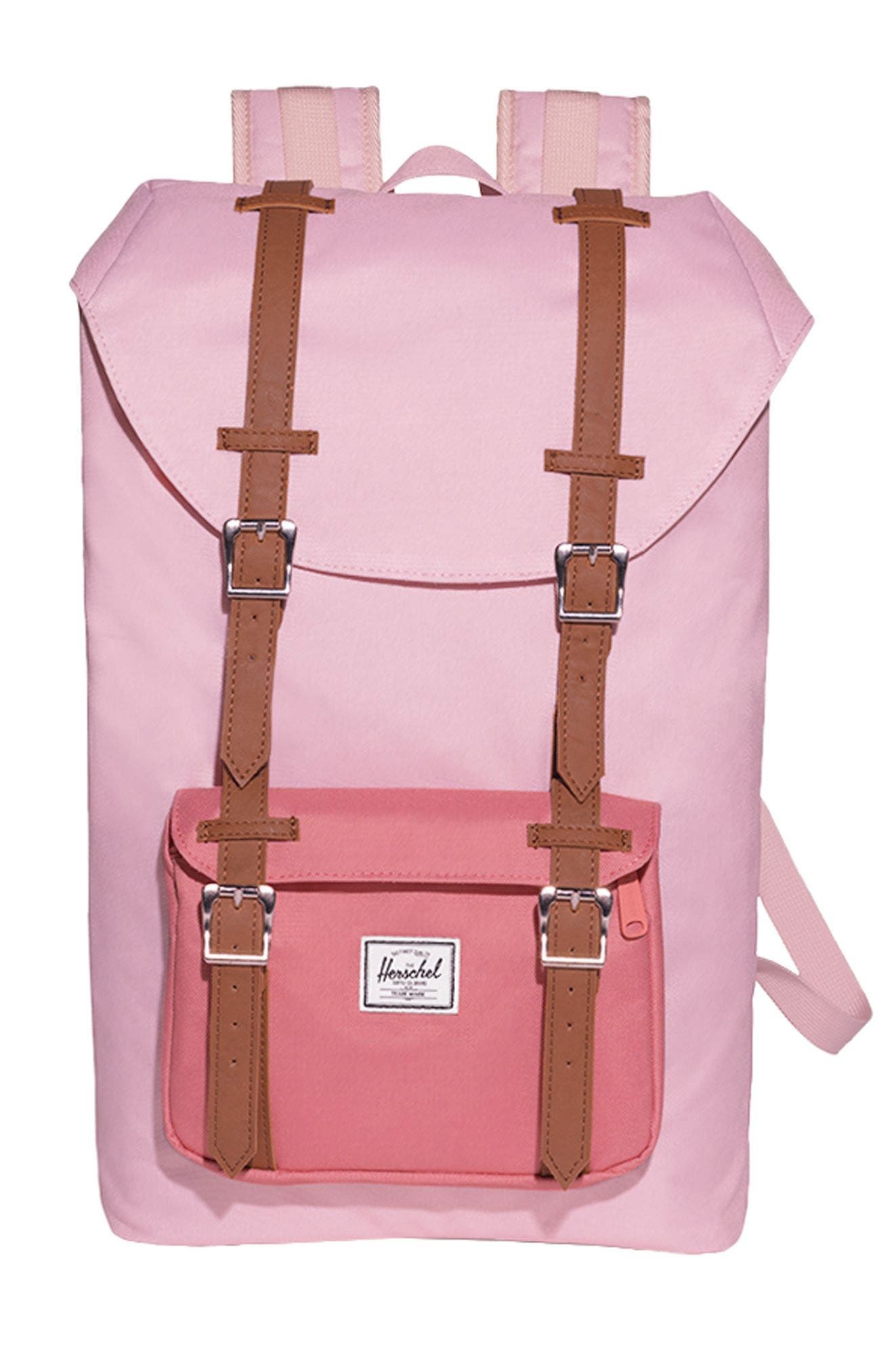 Little America - Mid Volume Backpack, Alternate, color, ORANGE POLKA DOT