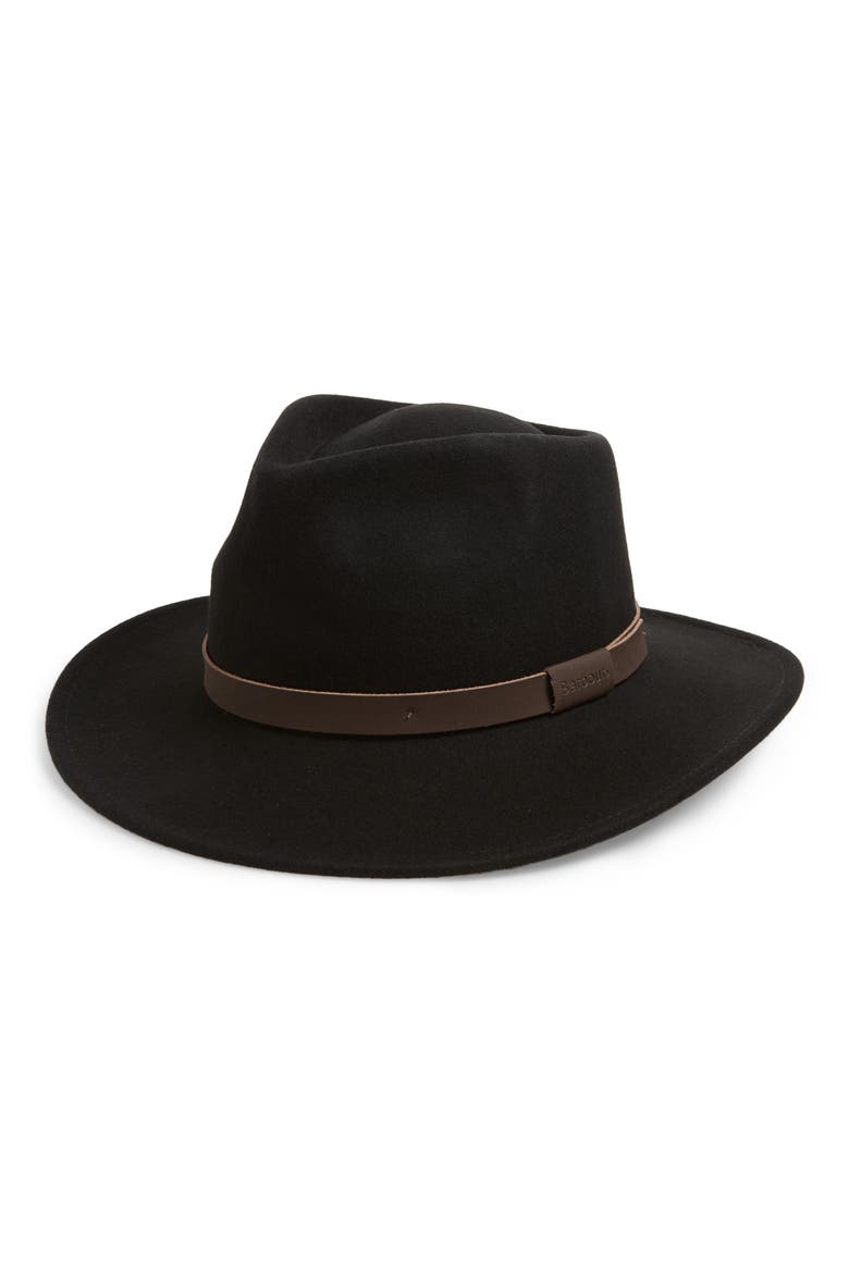 Crushable Bushman Fedora, Main, color, BLACK