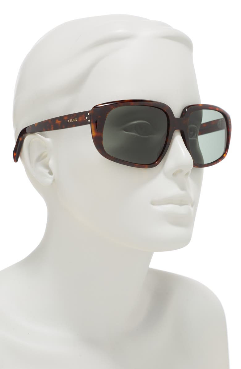 CELINE 60mm Square Sunglasses, Alternate, color,