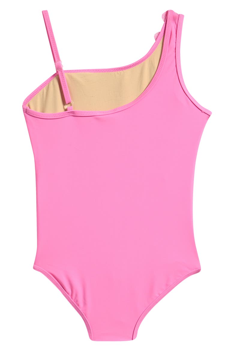 Kids' Sequin One-Shoulder One-Piece Swimsuit, Alternate, color, PINK