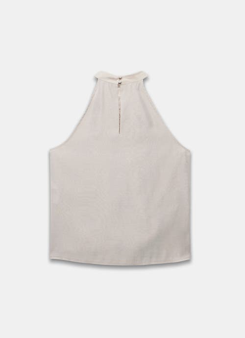 Mint Velvet Neutral Disc Halter Top In Neutral