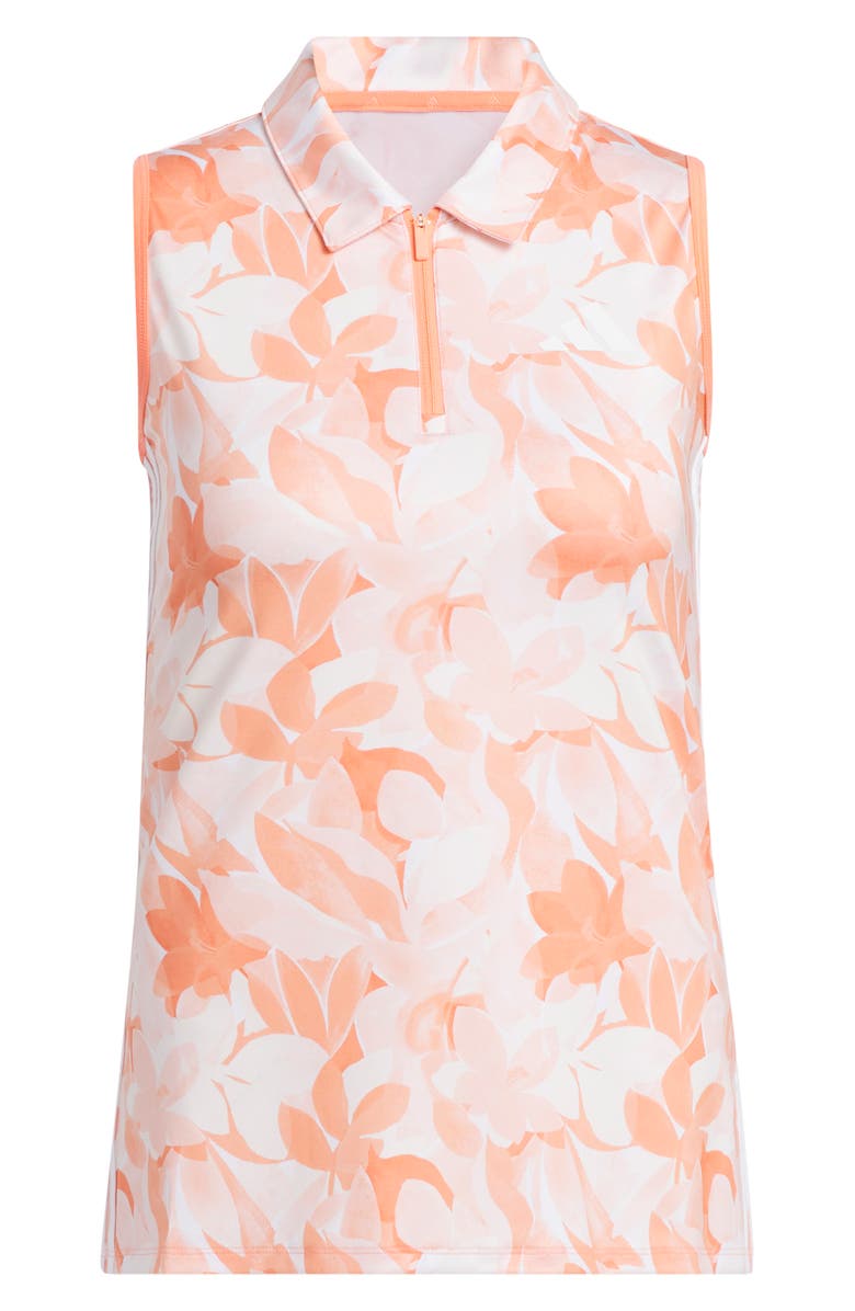 adidas Golf Floral Sleeveless Polo, Alternate, color, 