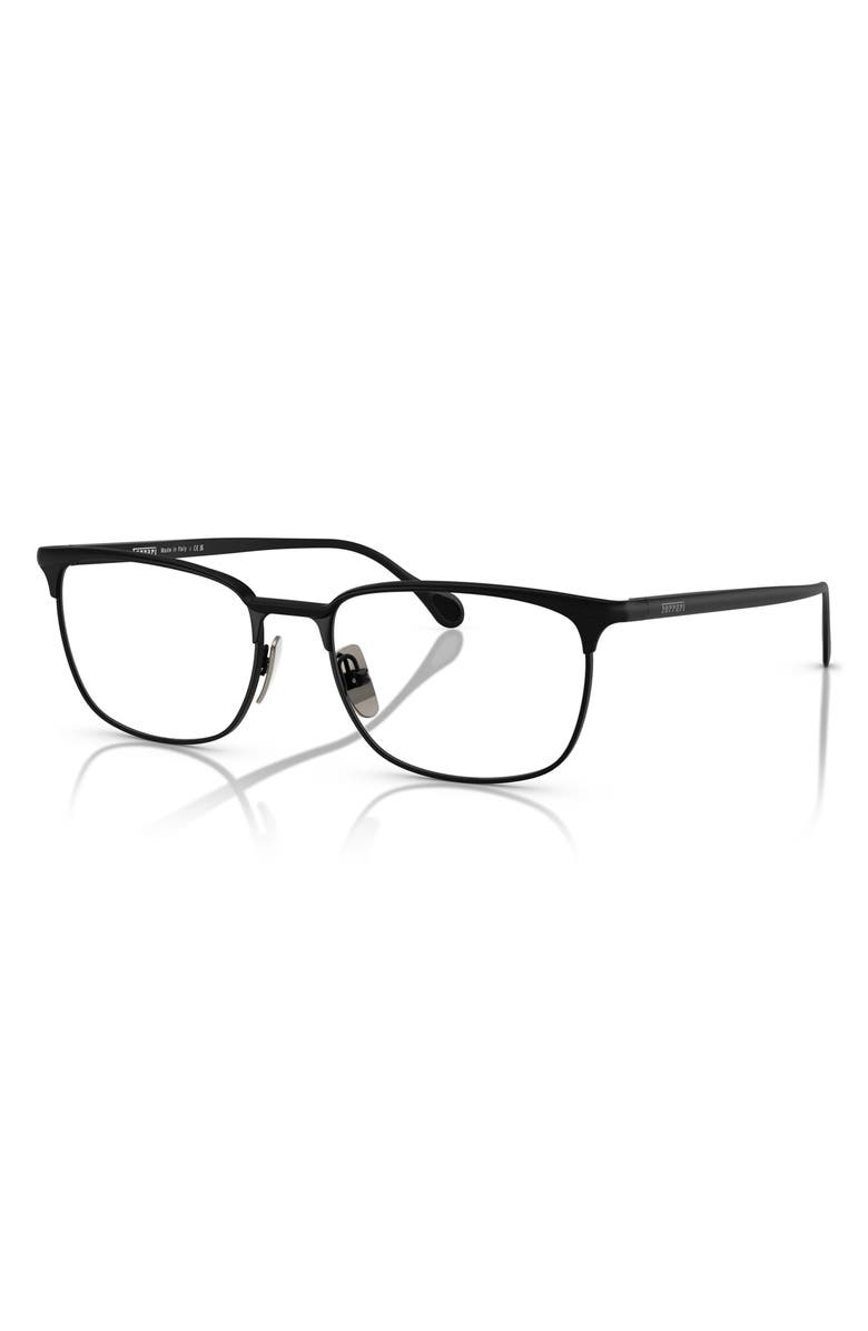 Scuderia Ferrari 56mm Pillow Optical Glasses, Alternate, color, Matte Black / Demo Lens