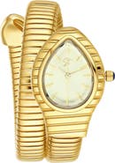 st. Moran Serpentine Wraparound Bracelet Watch, 12.7mm x 25.4mm