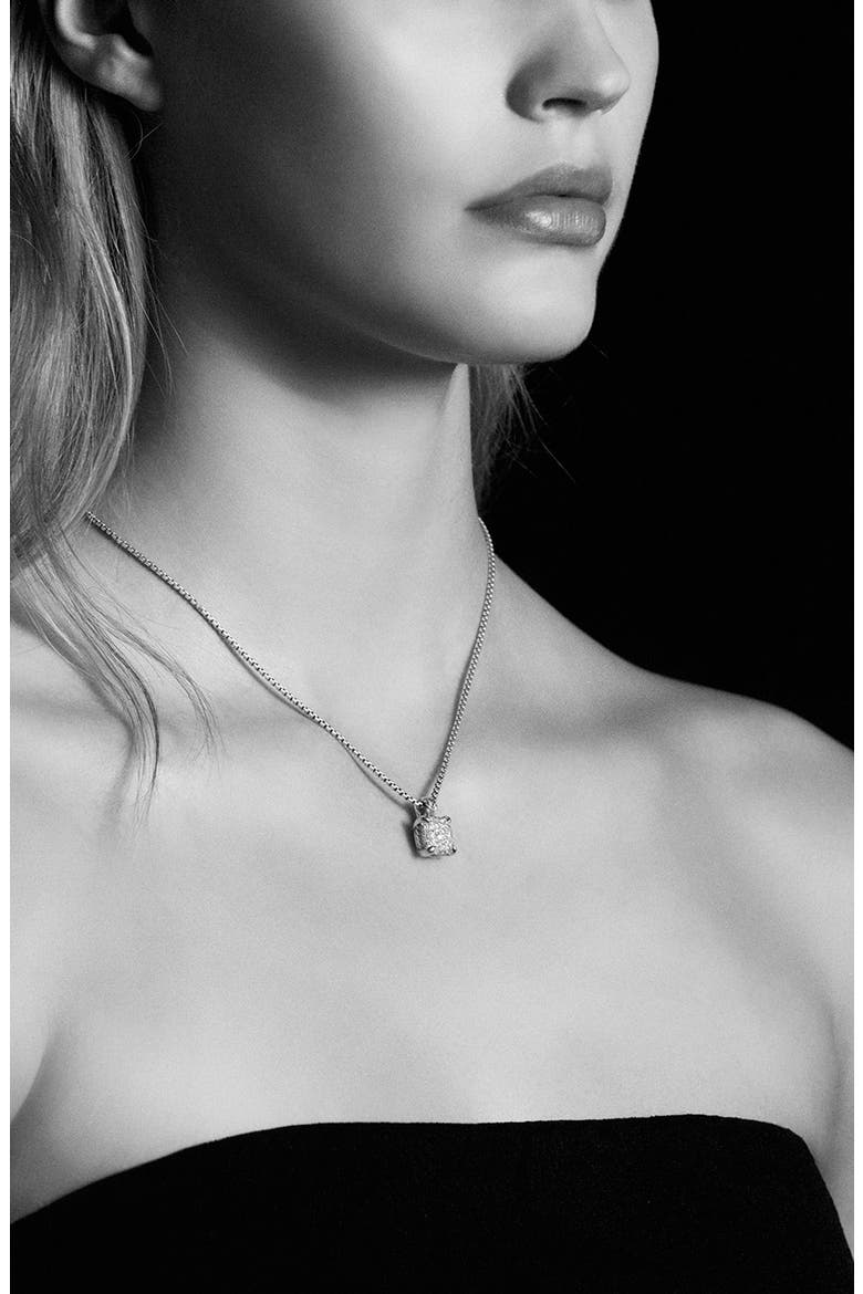 Châtelaine Pendant Necklace with Diamonds, Alternate, color, SILVER