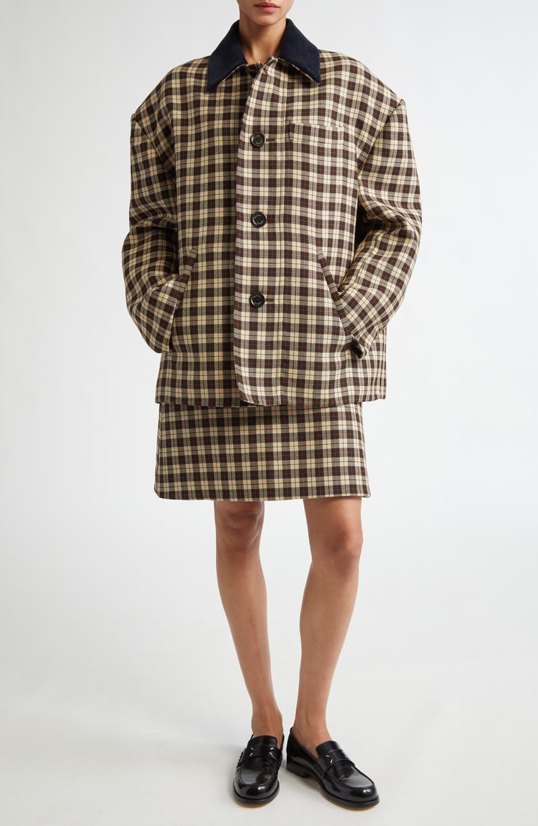 Meryll Rogge Check Wool & Silk Double Face Jacket, Alternate, color,