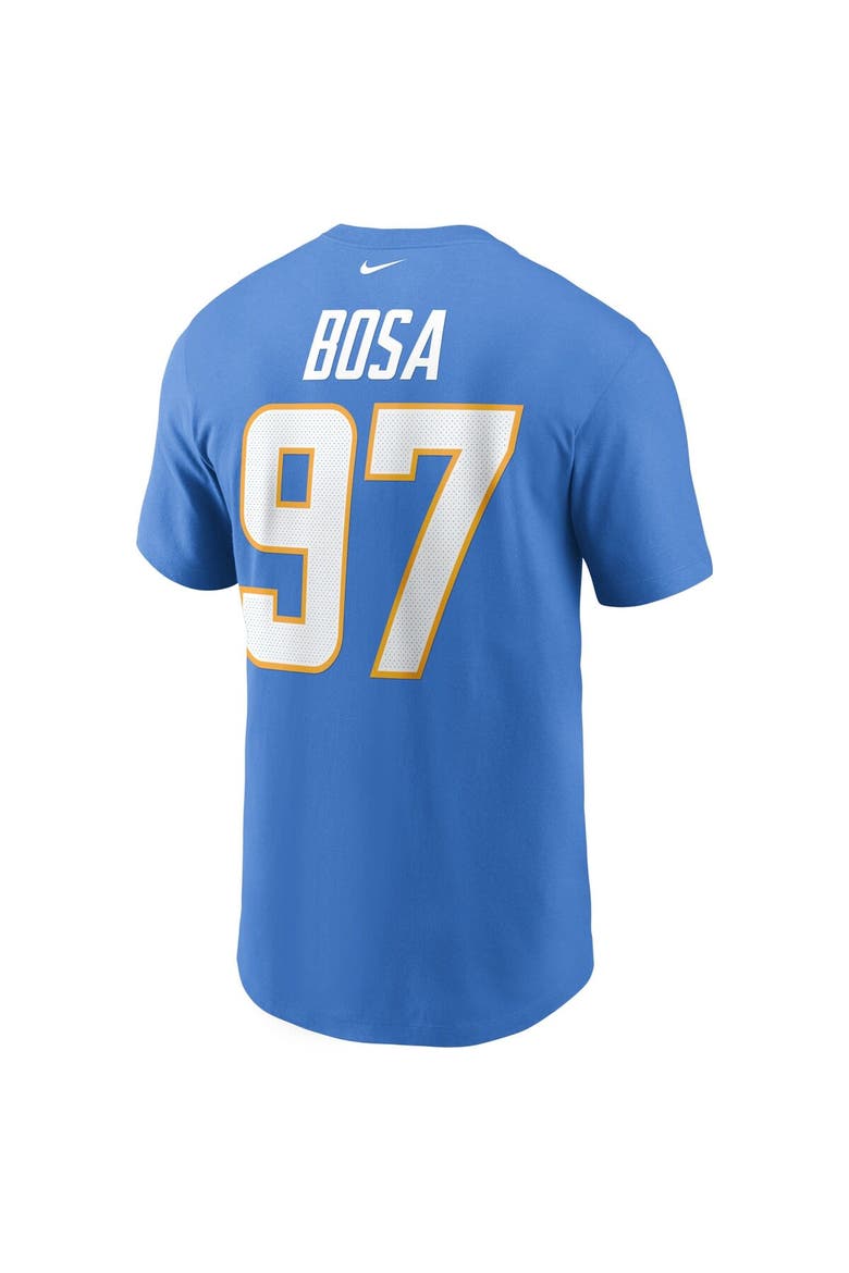 Men's Nike Joey Bosa Powder Blue Los Angeles Chargers Name & Number T-Shirt, Alternate, color, Powder Blue