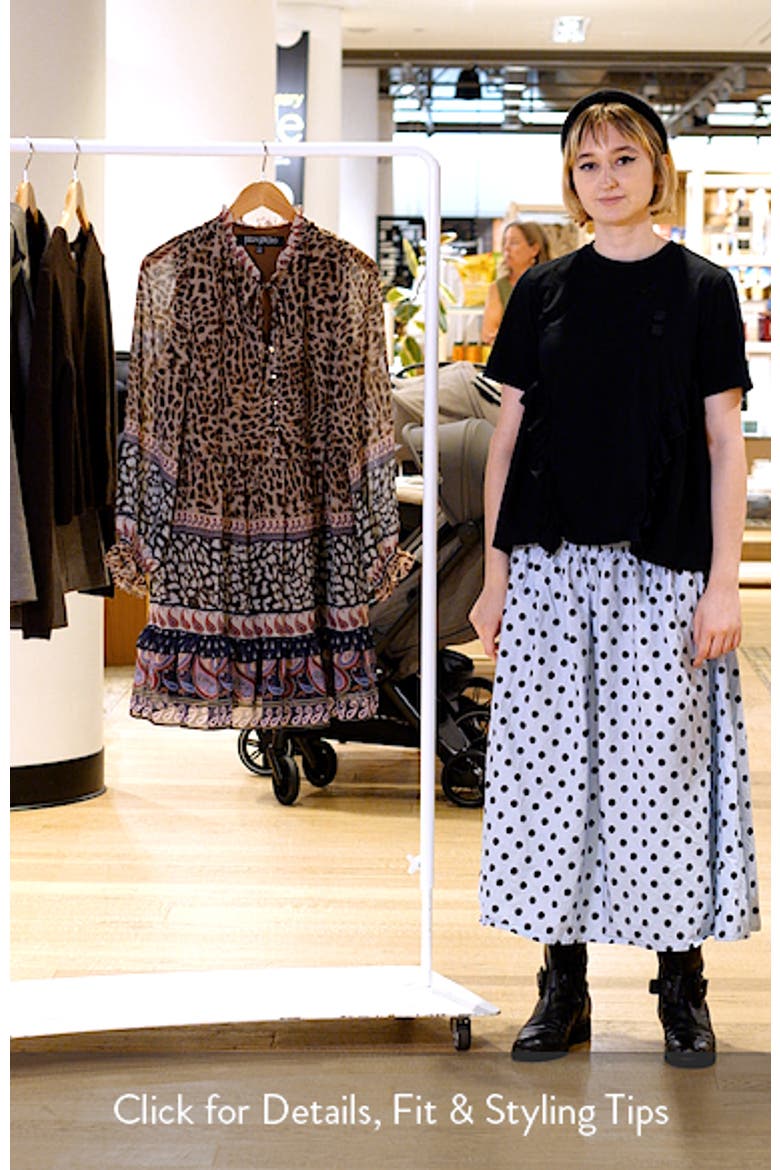 Mixed Print Long Sleeve Tiered Dress video