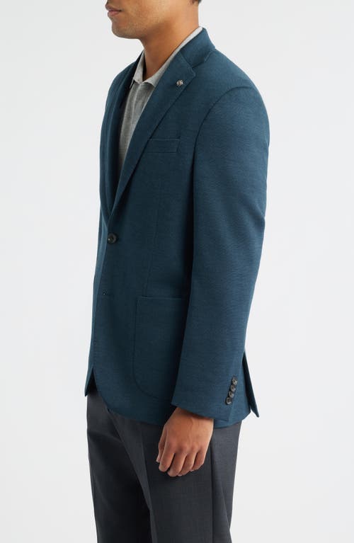Jack Victor Hartford Teal Mélange Knit Wool Sport Coat In Blue