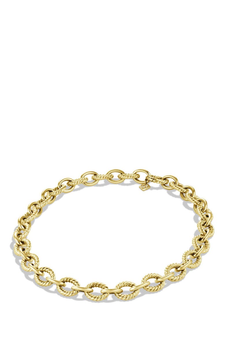 David Yurman Oval Large Link Necklace in Gold, Alternate, color, 