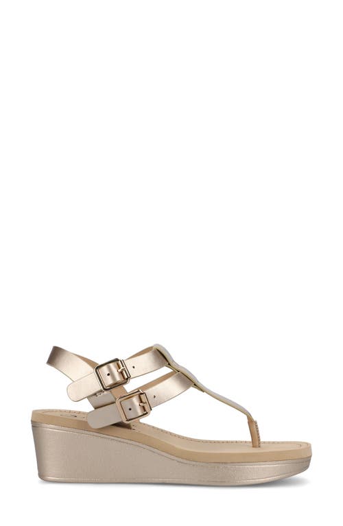 Journee Collection Journee Bianca Wedge Sandal In Gold