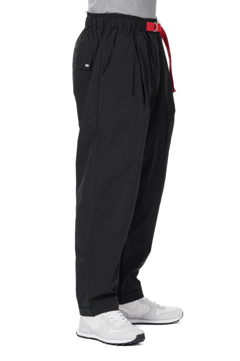 Featherlight Loose Fit Belted Pants, Alternate, color, BLACK