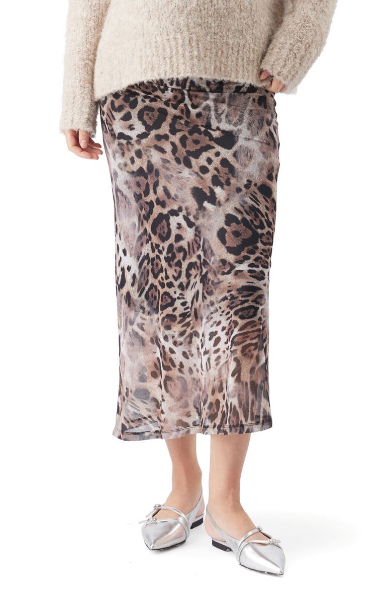 Ripe Maternity Savannah Mesh Skirt, Alternate, color, Latte