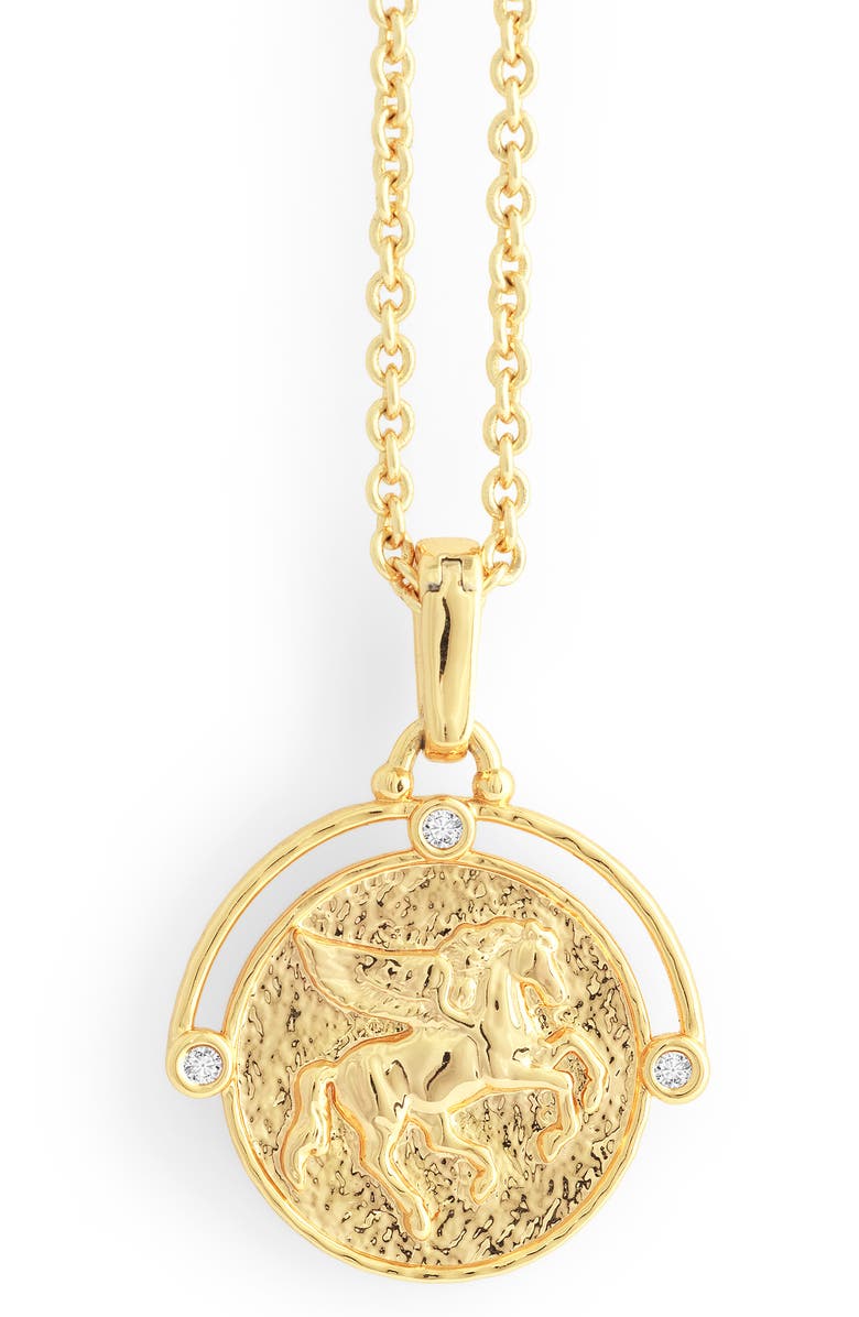 Anabel Aram Jewelry Pegasus Pendant Necklace, Alternate, color, Gold