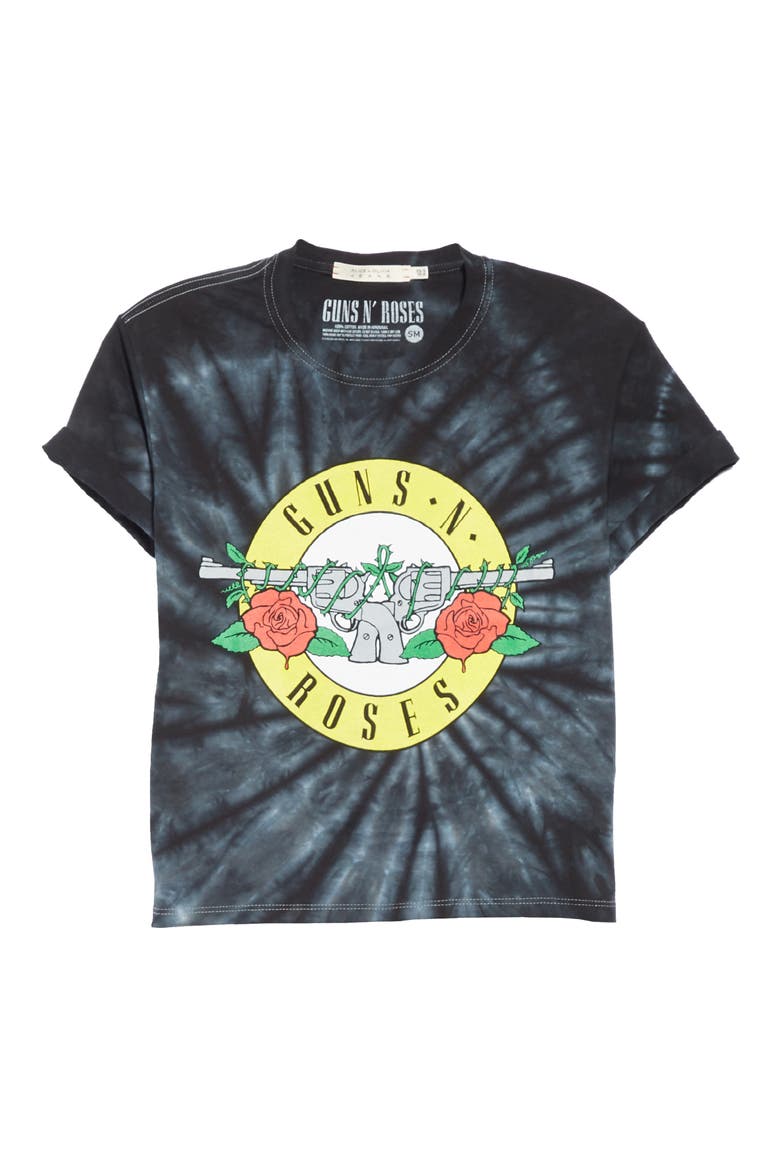 Shira Guns N' Roses Roll Sleeve Cotton Tee, Alternate, color, MULTI