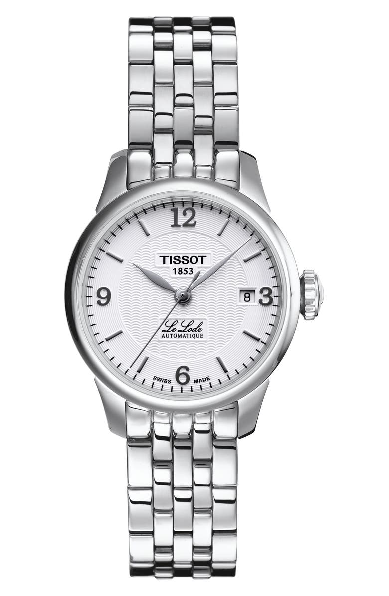 Tissot Le Locle Automatic Bracelet Watch, 25.3mm, Main, color, Silver
