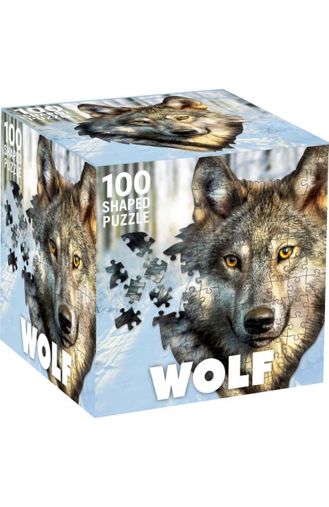 Wolf 100 Piece Shaped Jigsaw Puzzle