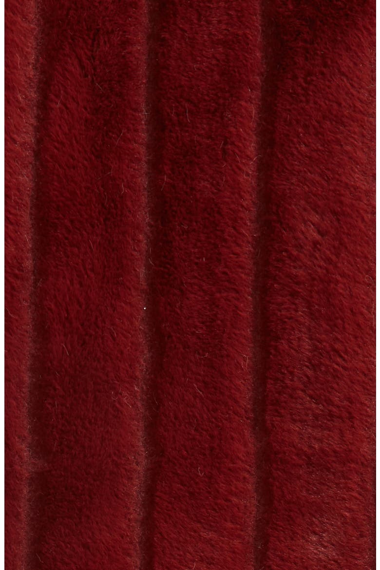 at Home Sheared Stripe Faux Fur Throw, Alternate, color, BURGUNDY ANDORRA