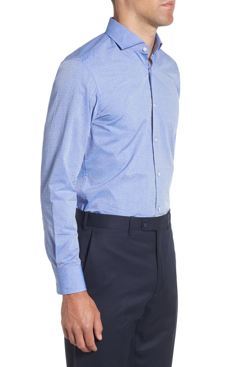 BOSS Mark Sharp Fit Dot Dress Shirt, Alternate, color,