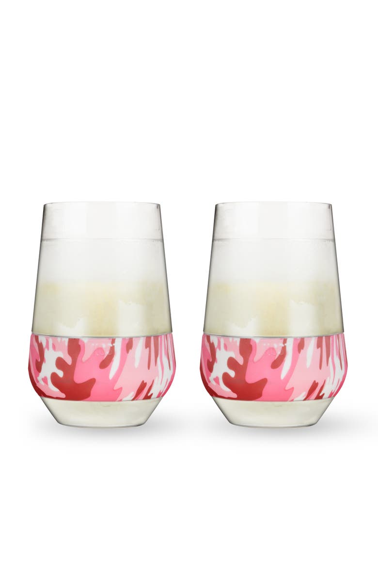 Wine FREEZE XL Cooling Cup Set of 2, Main, color, Pink Camo