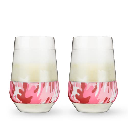 Host Wine Freeze Xl Cooling Cup Set Of 2 In Pink Camo
