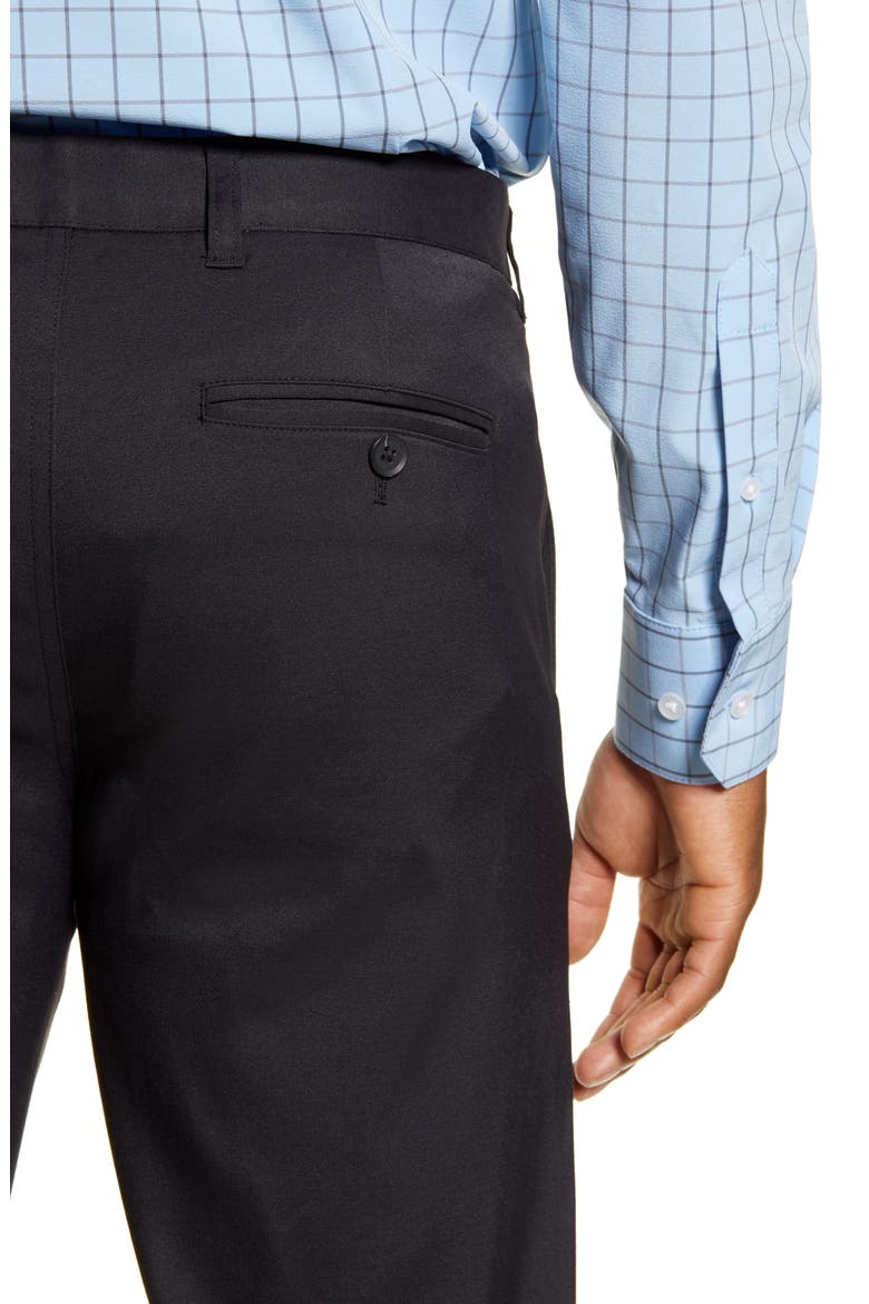 Baron Trim Fit Performance Chino Pants, Alternate, color, BLACK SOLID