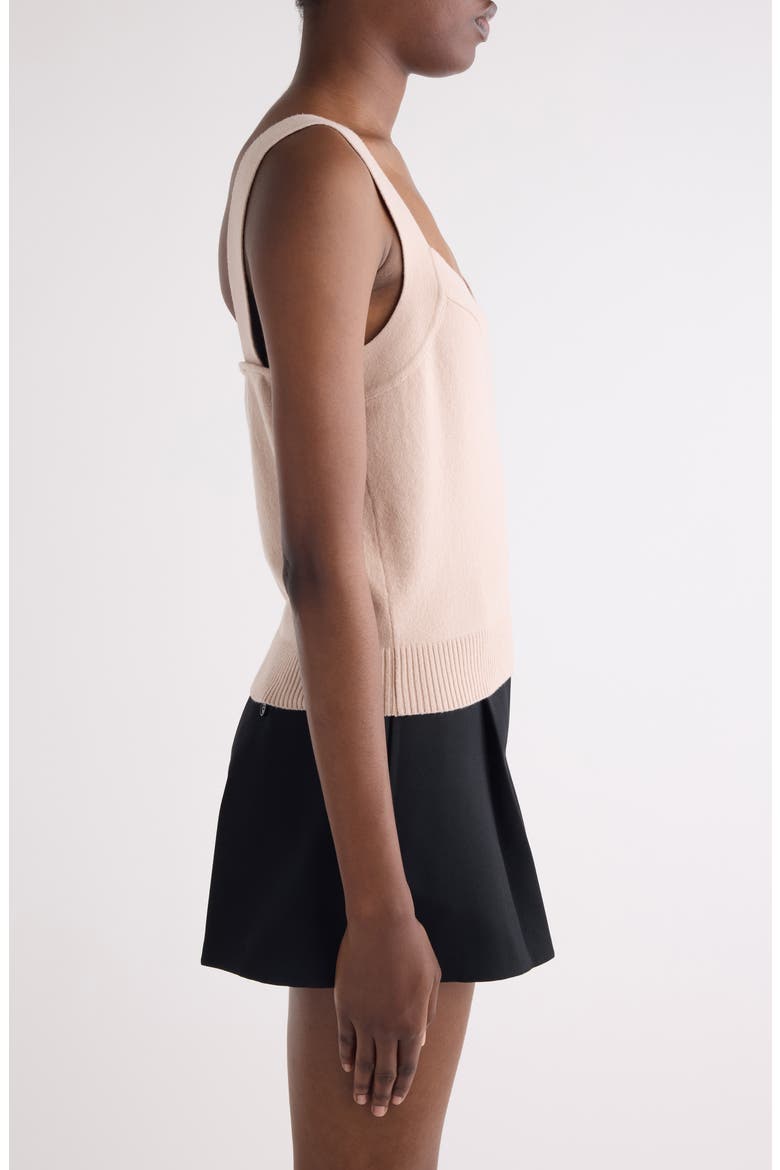 Embroidered Log Wool & Cashmere Tank, Alternate, color, LIGHT PINK