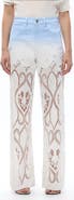 Bayeas Eyelet High Waist Wide Leg Jeans