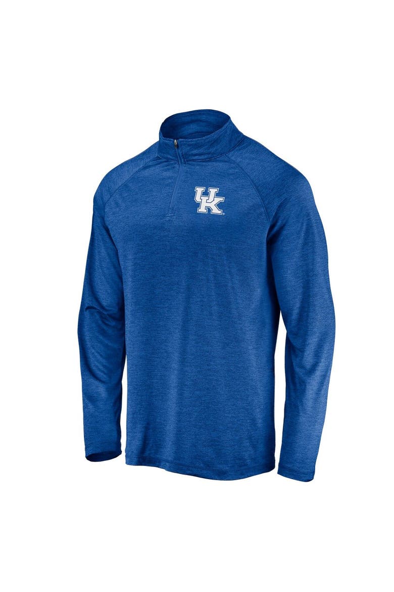 Men's Fanatics Branded Royal Kentucky Wildcats Striated Raglan Lightweight Quarter-Zip Top, Alternate, color, Royal