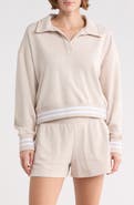 90 DEGREE BY REFLEX Johnny Collar French Terry Sweatshirt
