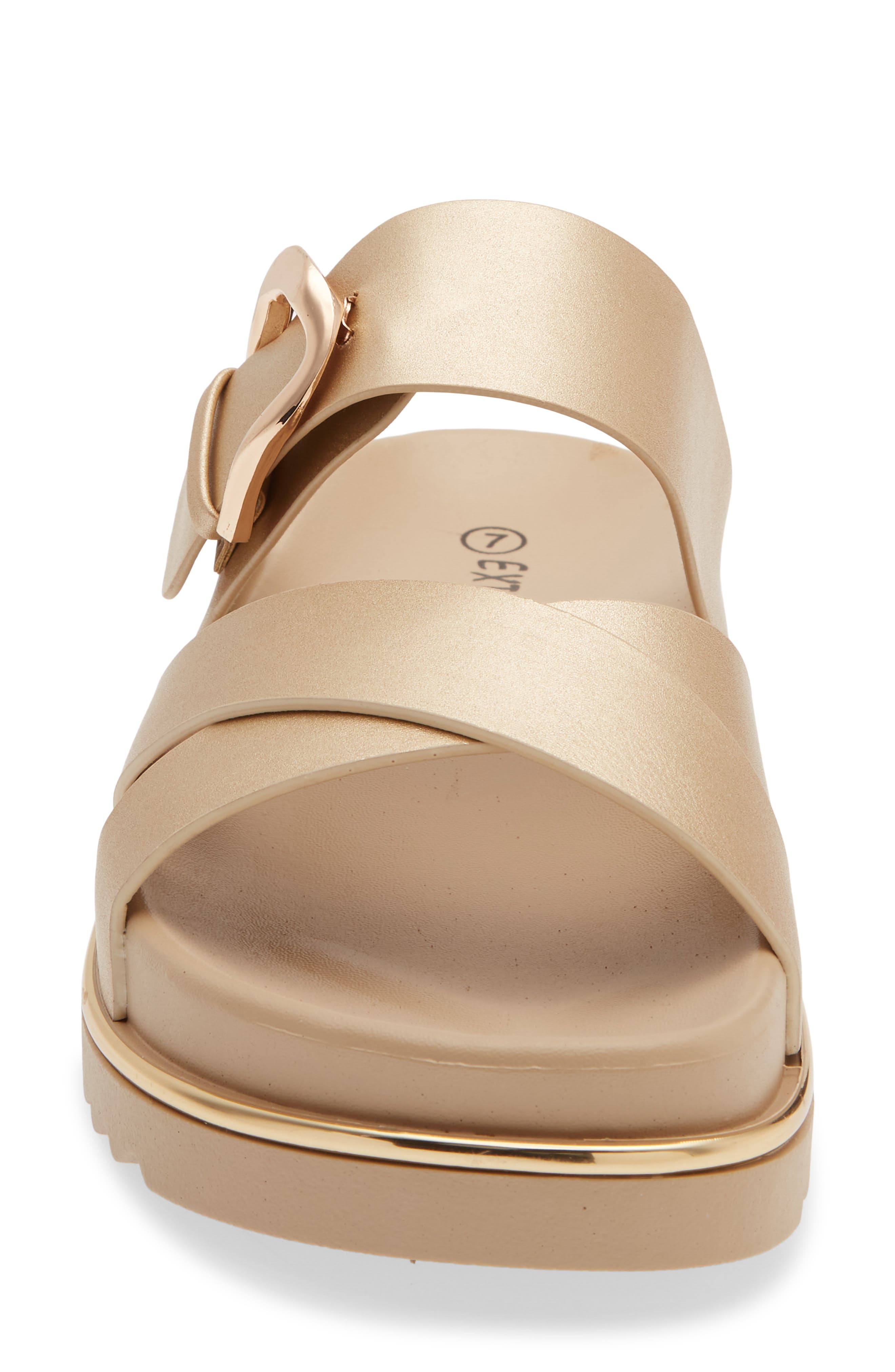 Kira Slide Sandal, Alternate, color, GOLD