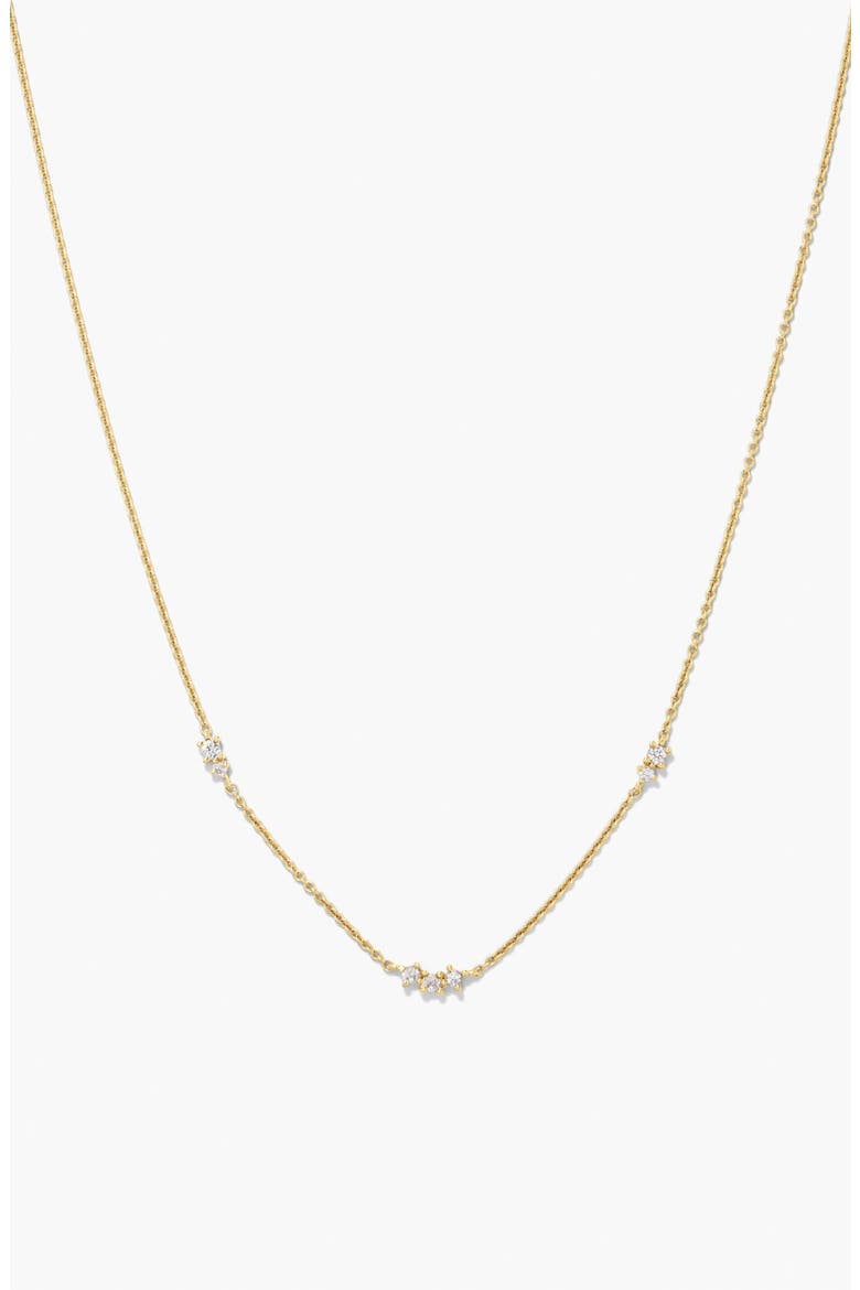 Floating Lab Grown Sapphire Necklace, Main, color, Gold
