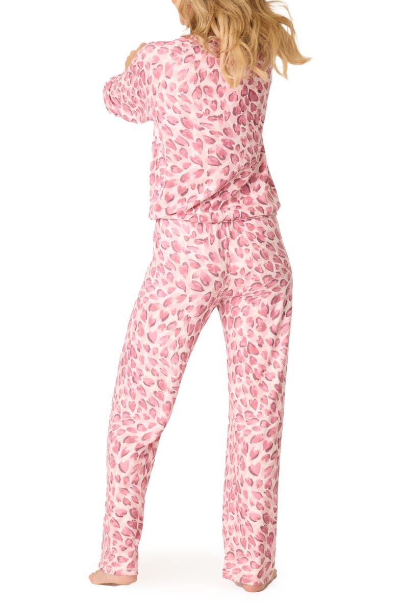 PJ Salvage Full Of Love Heart Print Pajamas, Alternate, color, 